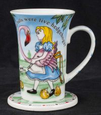 Alice in Wonderland Paul Cardew Coffee Mug + Coaster in Tin Can